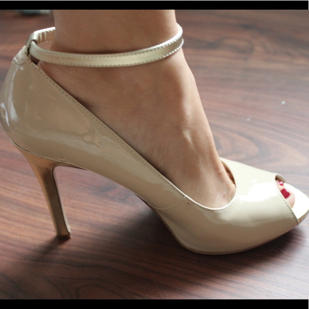 BGBGeneration Nude Patent Leather with Gold Accent