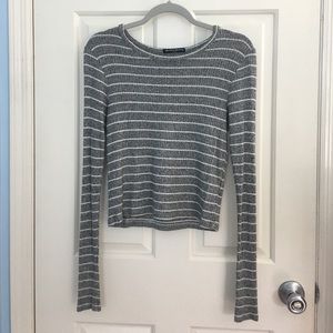 Brandy Melville Cropped Striped Sweater