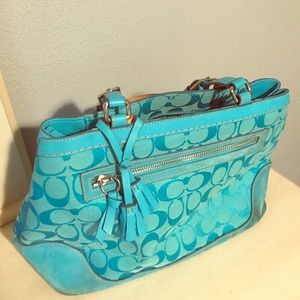 Coach Handbag - Blue - C Pattern