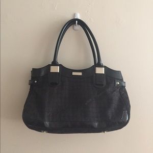 Kate Spade black hand bag. Canvas and leather mix