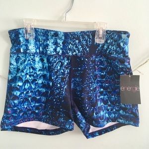 🔥UNWORN ENERGIE BOOTY WORKOUT SHORTS BLUE