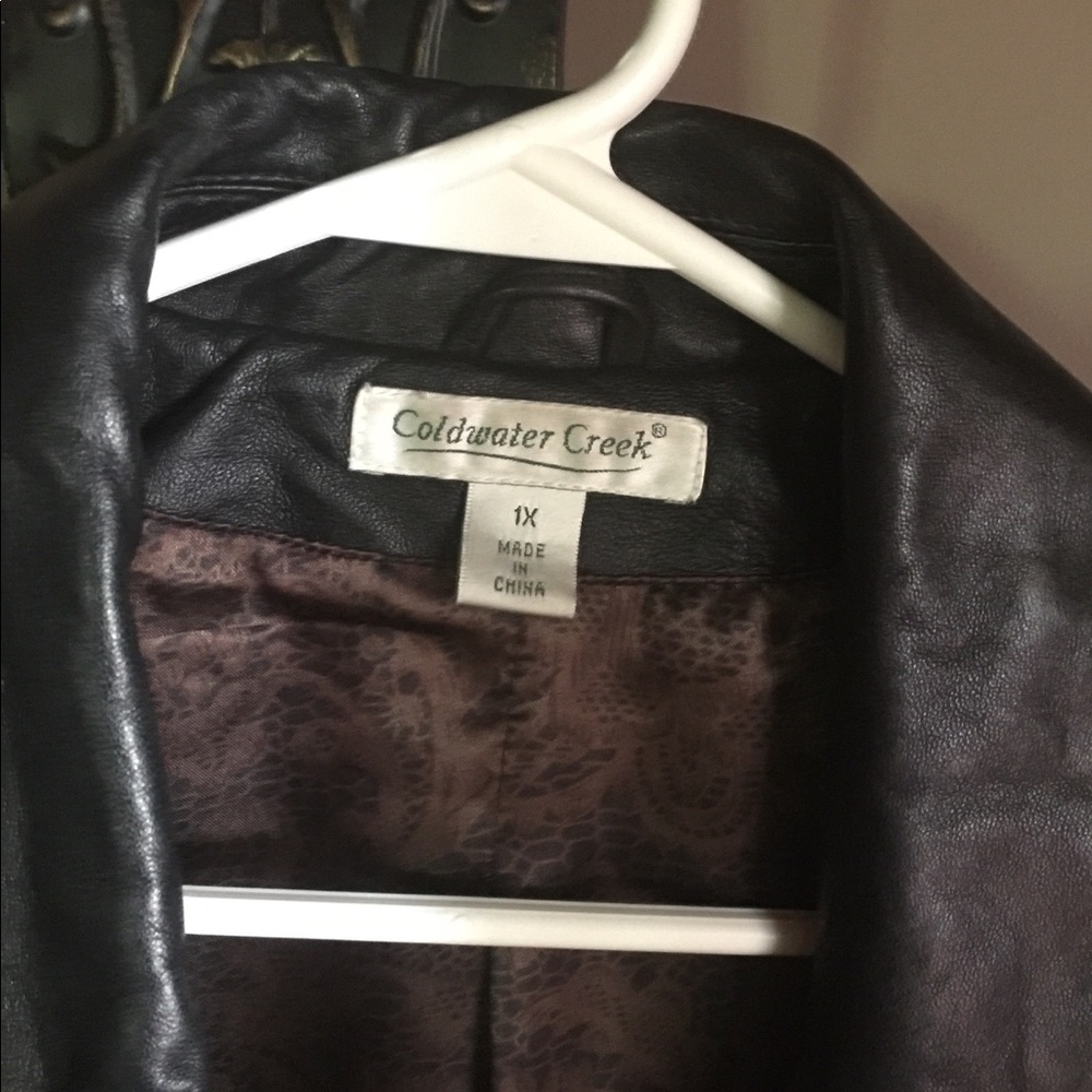Coldwater Creek leather coat