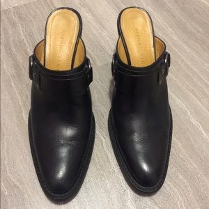 Gianni Bini Black Leather Open Ankle Shoe