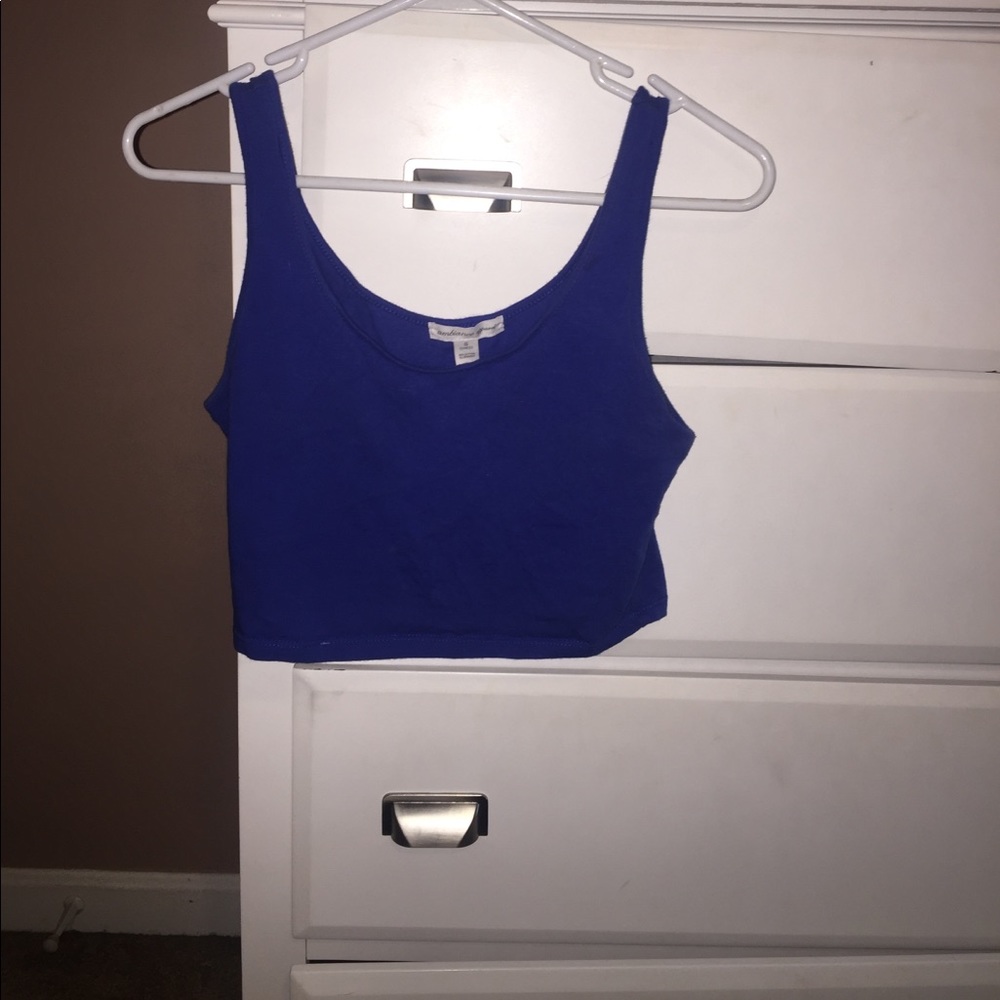 Blue cropped top! Size small/medium