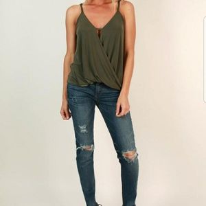 Green impression boutique blouse