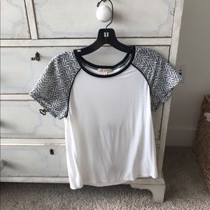 Cotton / silk tshirt top