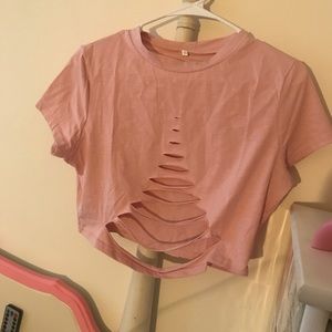 NWOT pink crop top tumblr