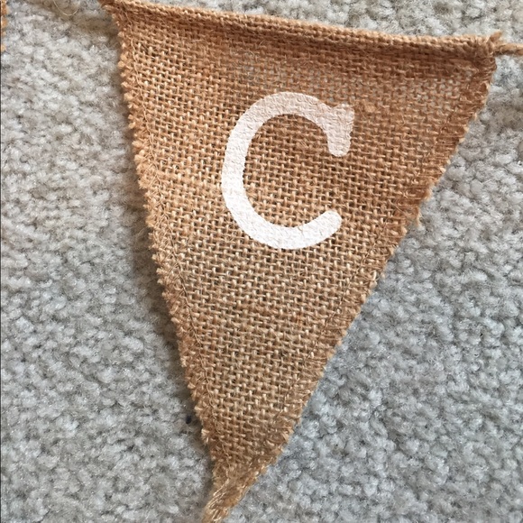Burlap card banner wedding rustic - Picture 2 of 2