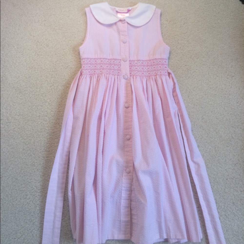 EUC Sophie Dess seersucker dress with smocking