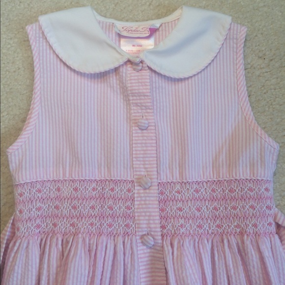 EUC Sophie Dess seersucker dress with smocking - Picture 2 of 5