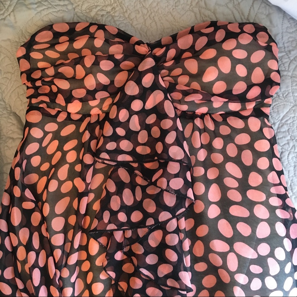 Polka Dot Strapless Dress