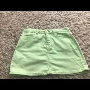 Lime Green Gap Skirt