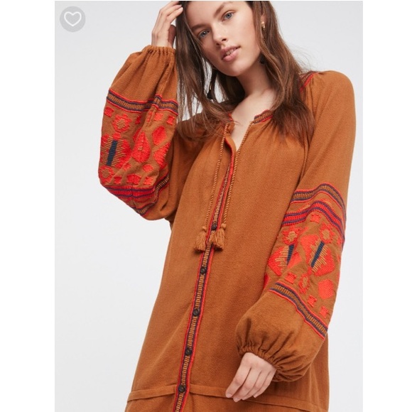 Free People In The Clear Embroidered Maxi Desert - Picture 4 of 8