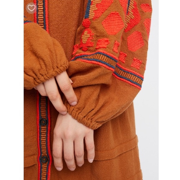 Free People In The Clear Embroidered Maxi Desert - Picture 5 of 8