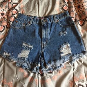 levi's vintage high waist denim shorts cutoffs
