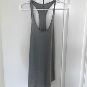Joe's xs gray studded racerback top