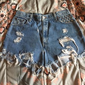 levi's denim cutoffs shorts vintage