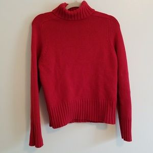 GAP red turtleneck sweater