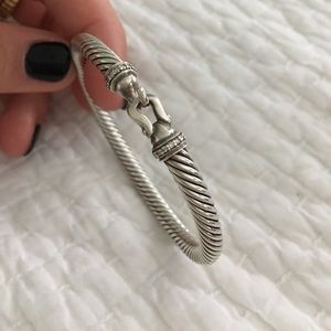 David Yurman diamond cable buckle bracelet