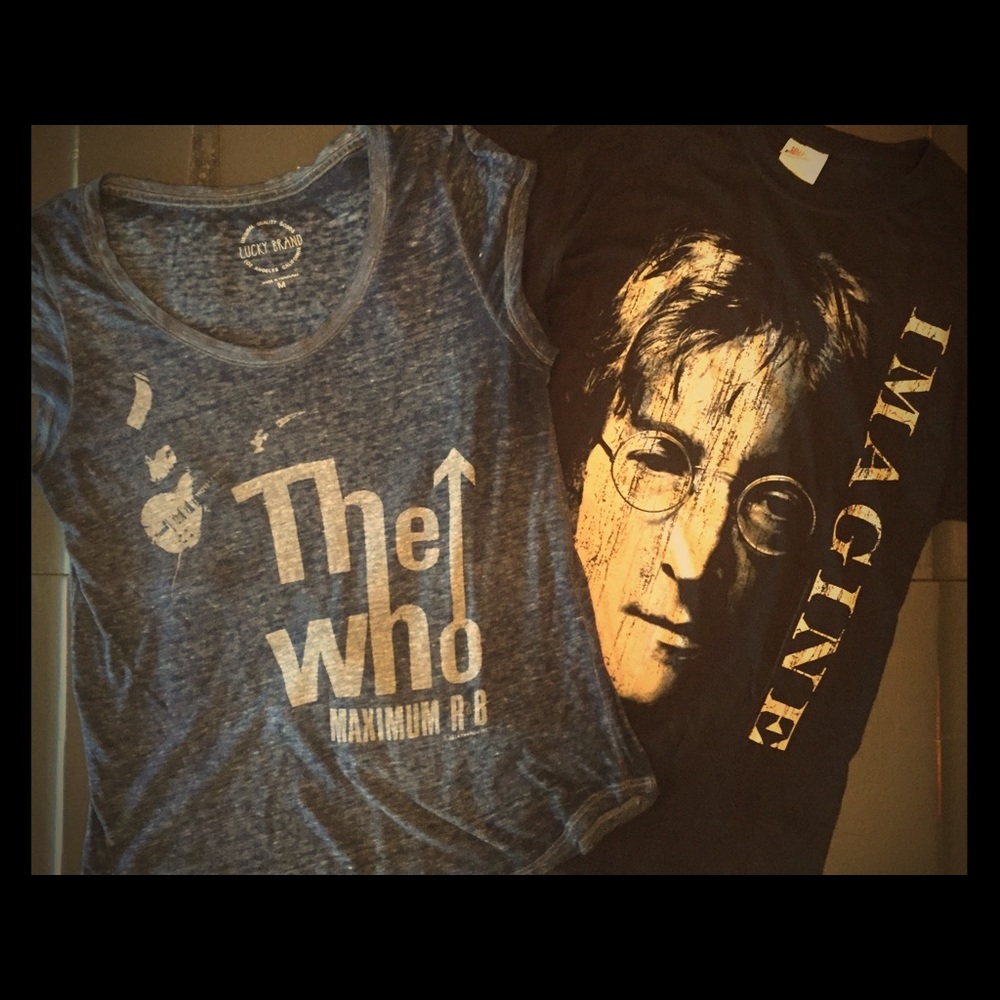 John Lennon Imagine & The Who T-Shirt Lot (Size M)