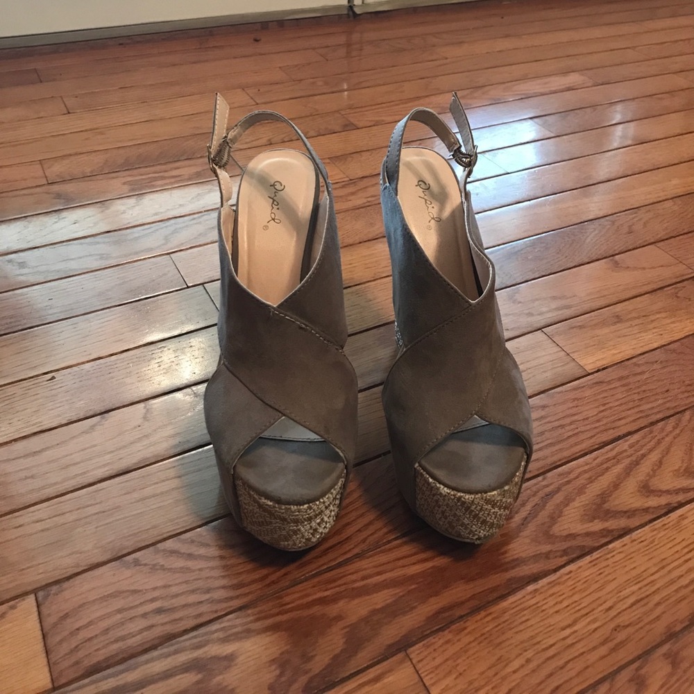 Suede Platform Wedges