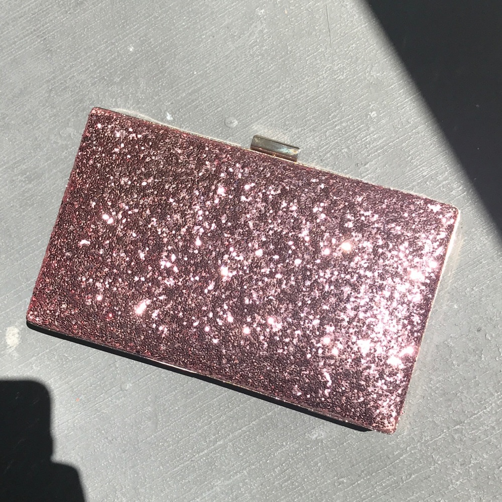 Pink Glitter Clutch