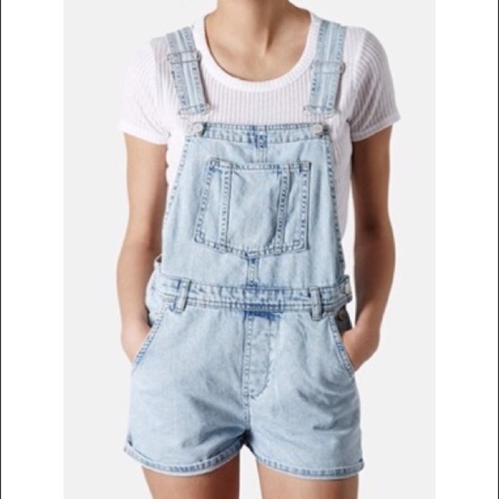 Topshop Moto Short Overalls