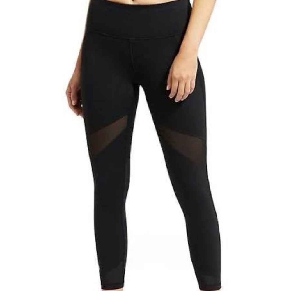 Athleta Stealth ⅞ Mesh Leggings