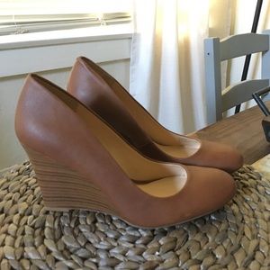 Jessica Simpson Leather Wedge Heels Size 8