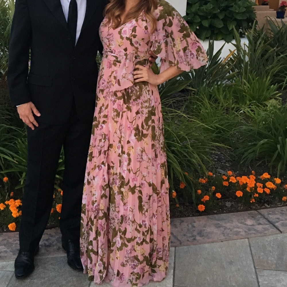 ASOS floral pleated flowy long dress - Picture 3 of 4