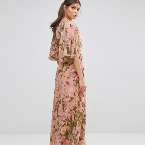 ASOS floral pleated flowy long dress - Picture 2 of 4