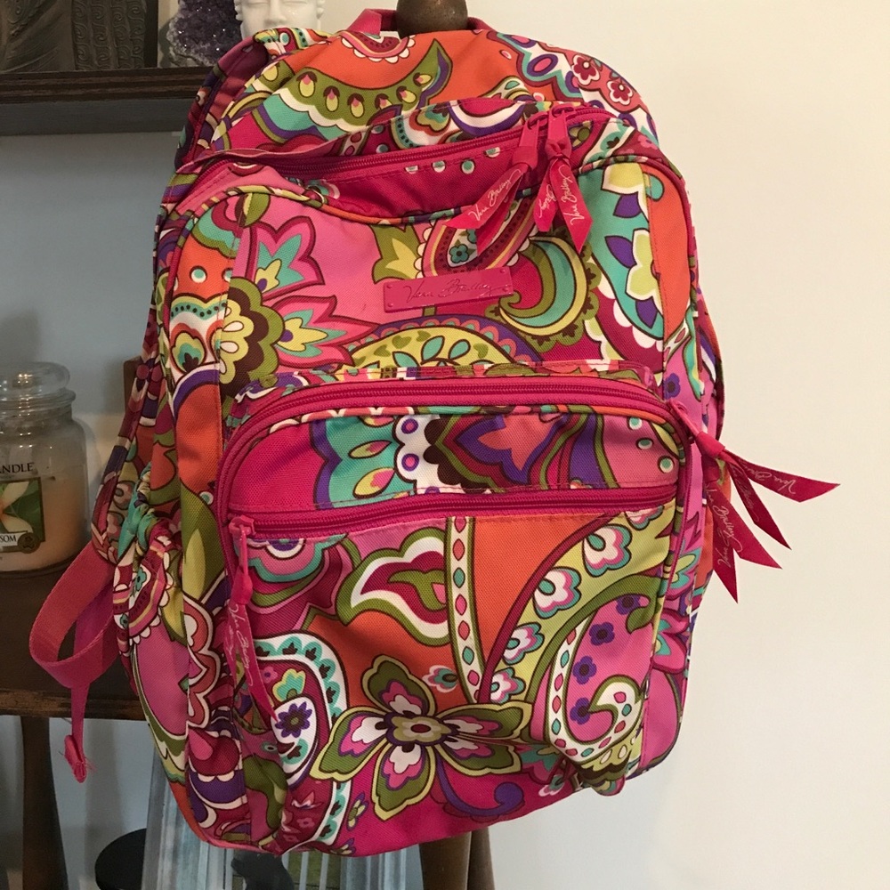 Pink Swirls Campus Backpack Lighten up Material