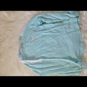 PINK VICTORIA SECRET teal long sleeve shirt