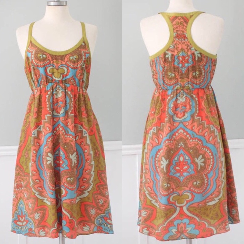 Anthropologie Silk Racerback Dress
