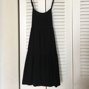 Black flowy mini dress
