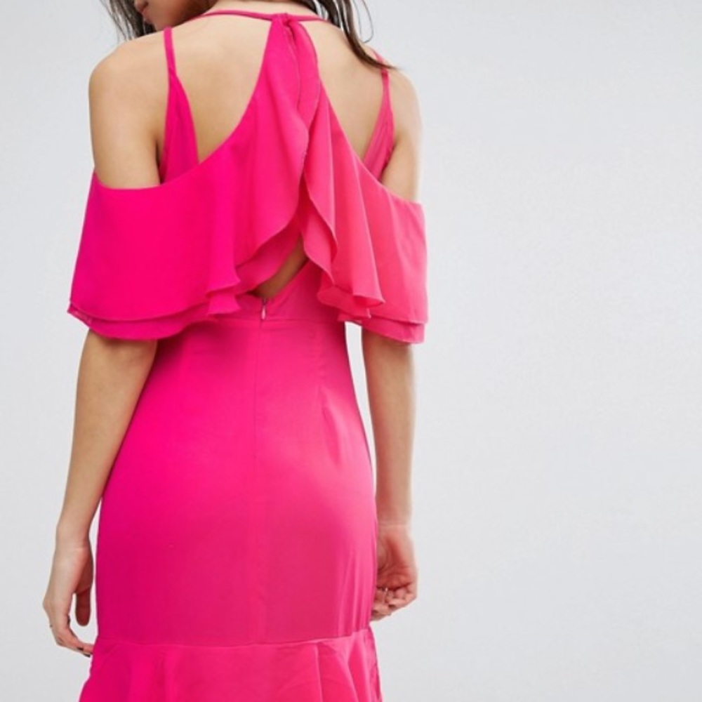 Frill cold shoulder maxi dress NEW - Picture 3 of 8