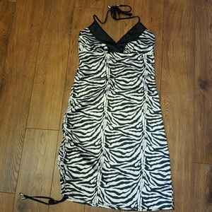 G By Guess Zebra White And Black Dress Size M