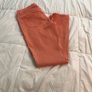 Coral skinny jeans
