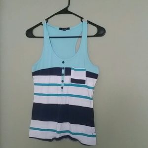 Navy Blue/Baby Blue/Aqua/White Dress up Tank top
