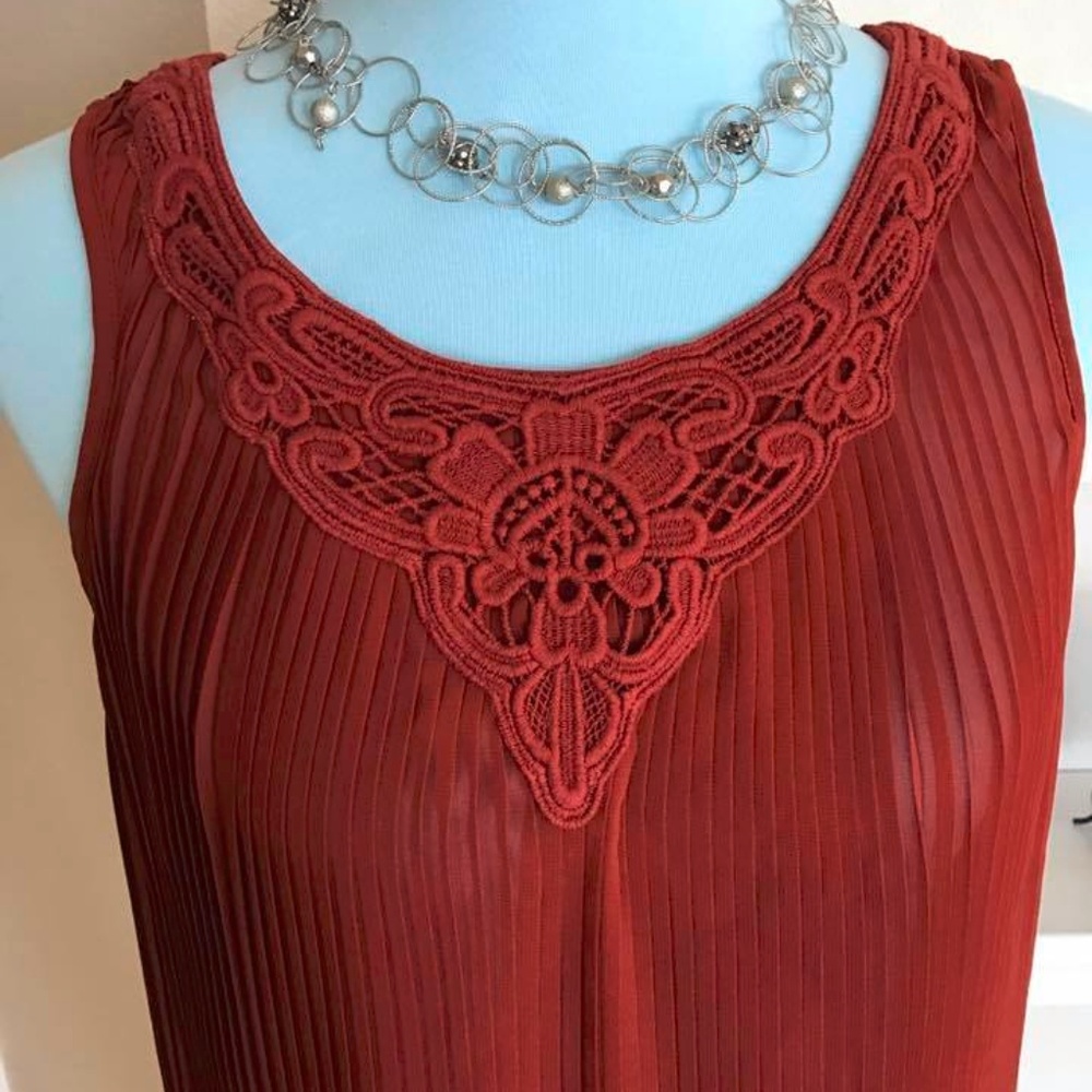 NWT Lucky Brand crinkle top tunic Small blouse