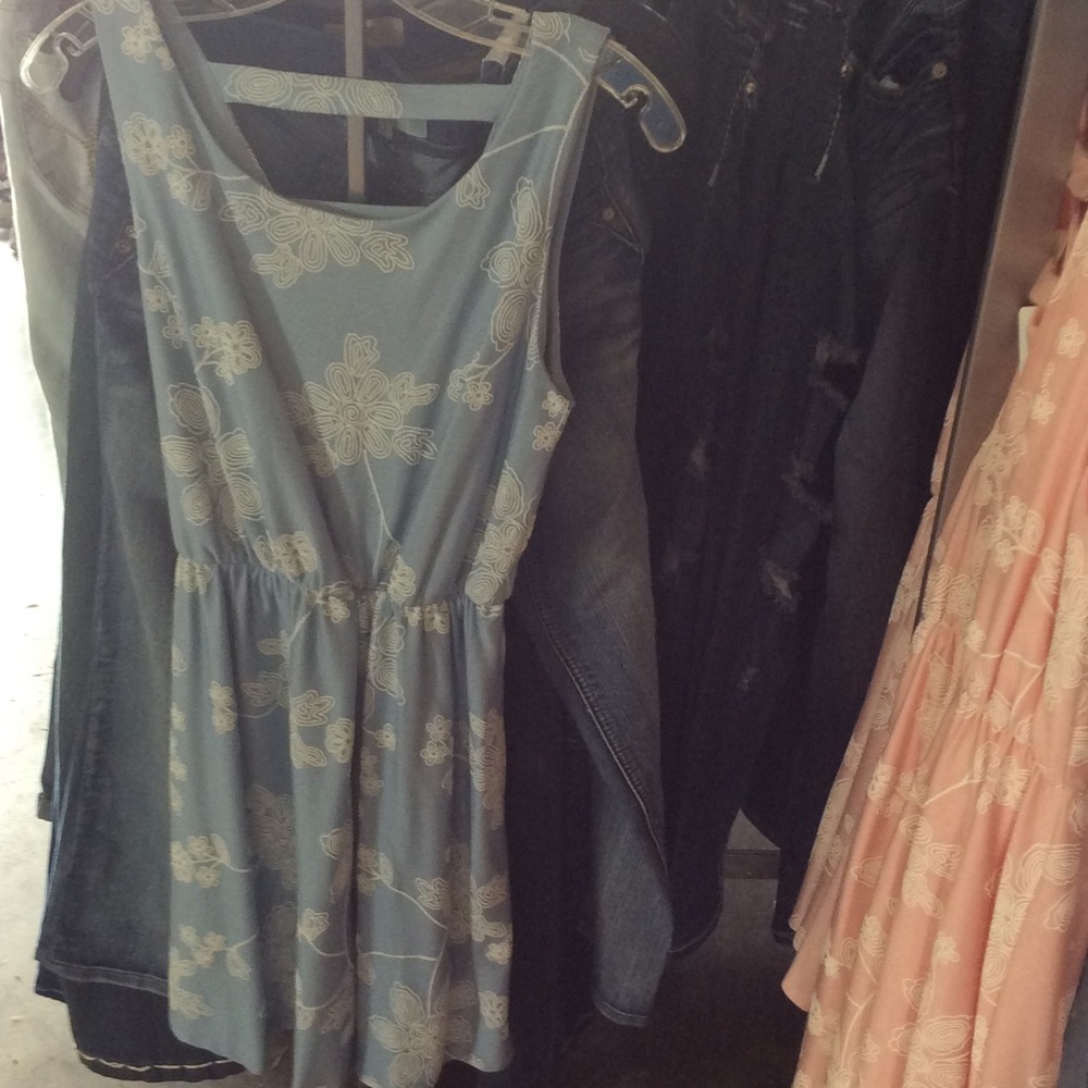 Blue floral dress