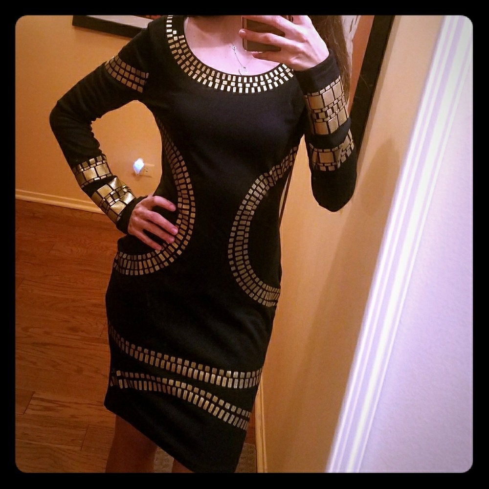 LBD with Gold Detailing