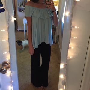 Flowy, black palazzo pant
