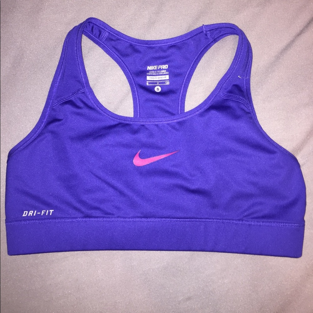 Blue Nike Pro Sports Bra