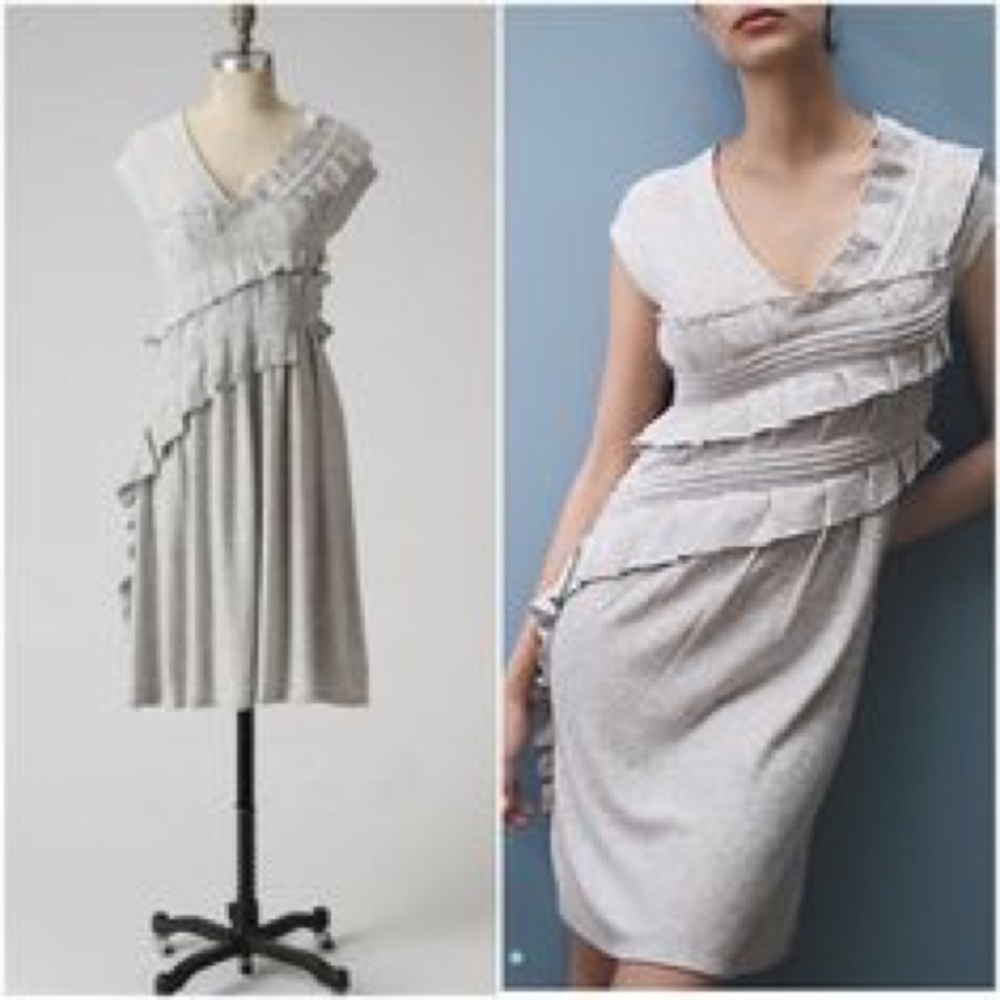 Anthropologie Knitted & Knotted Ruffle Dress