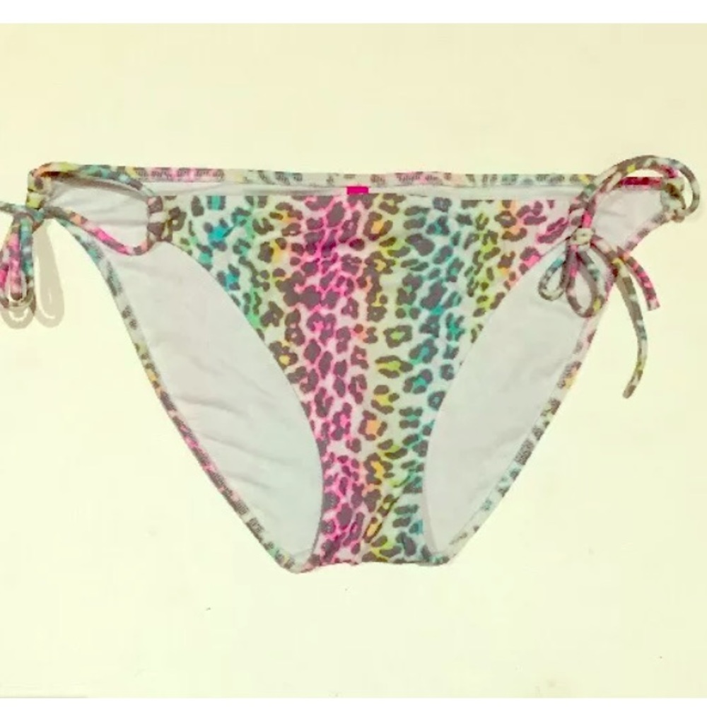 Multi-Color Cheetah Print Bikini Bottom Medium