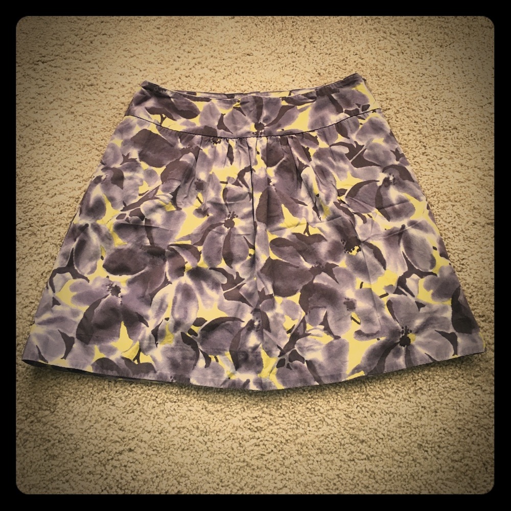 J. Crew Floral watercolor skirt size 6