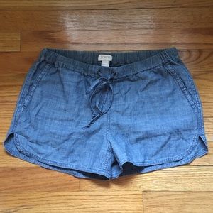 J CREW Loose Fit Denim Shorts - Tie Front