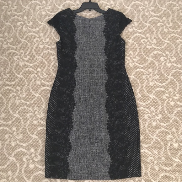 Betsey Johnson Lace Trim Tweed Sheath Dress - Picture 3 of 3