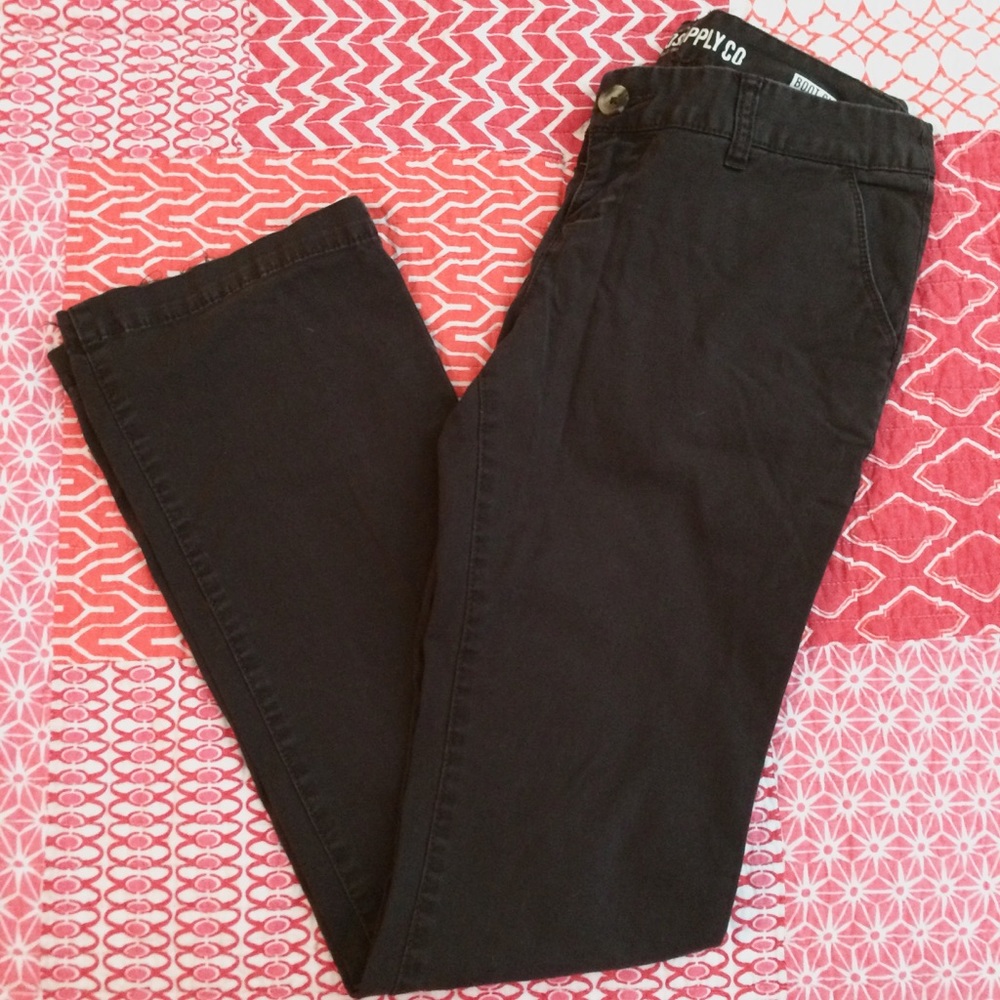 brown pants boot cut